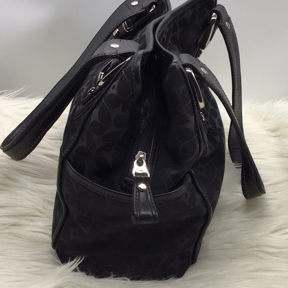 Fossil Canvas Black Signature Print Shoulder Bag - Picture 5 of 12